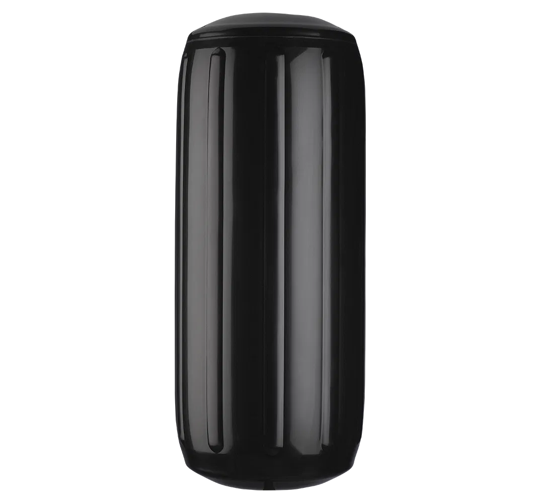79-751-374 – POLYFORM Boat Fender, HTM-1 Black Ribbed Cylinder 6.3 Inch Diameter x 15-1/2 Inch Length Center Tube For...